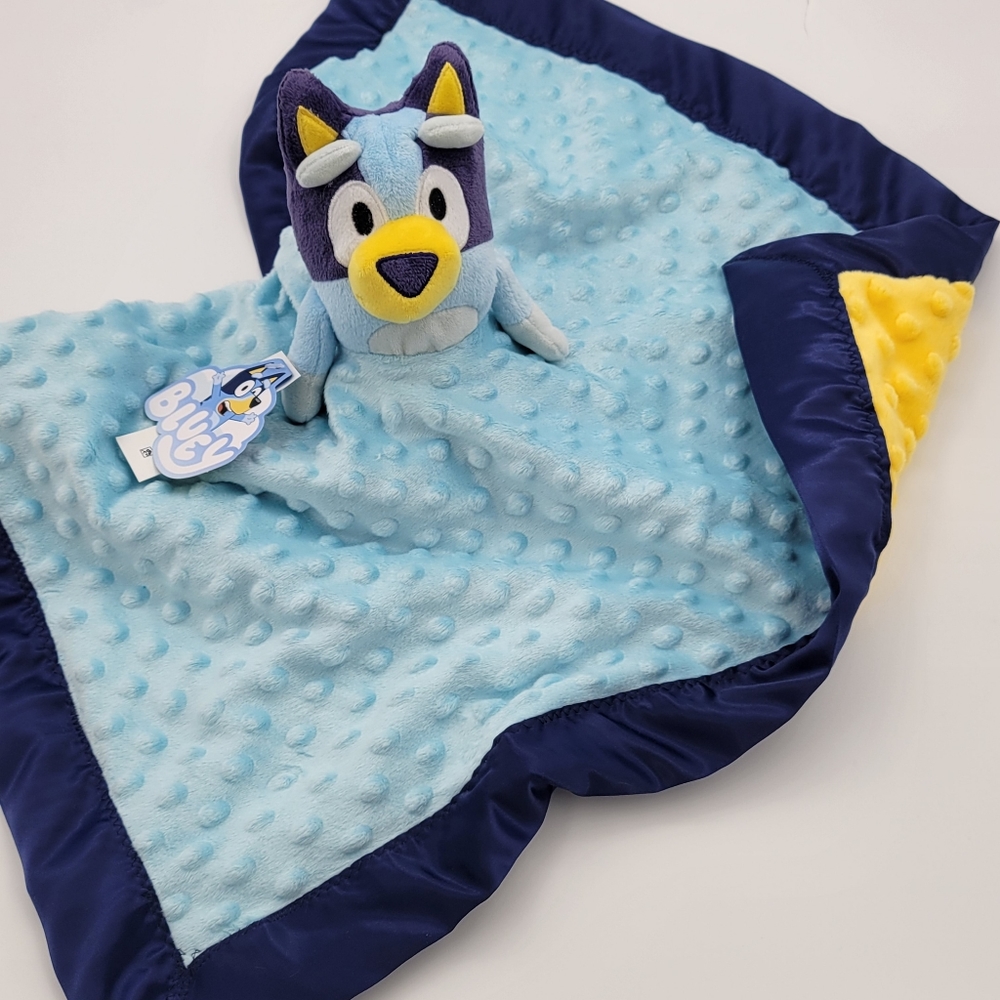 Lovey Bluey Plush Security Blanket, double minky 22 x 21.